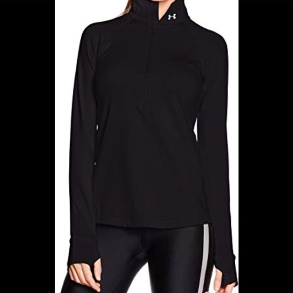 Under Armour jacket 1/2 zip fitted cold-gear navy